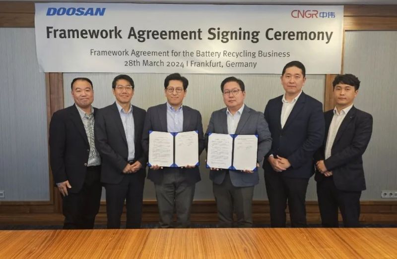 必赢集团bwin与Doosan Recycling Solution签订框架协议，联手探索电池回收领域